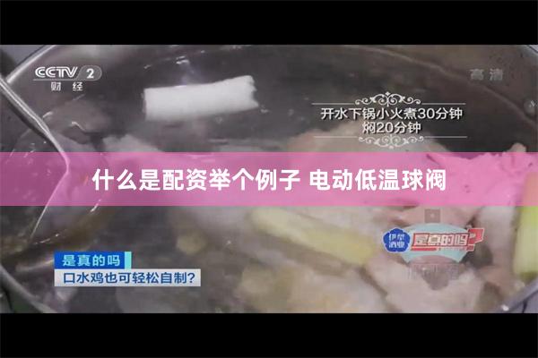 什么是配资举个例子 电动低温球阀