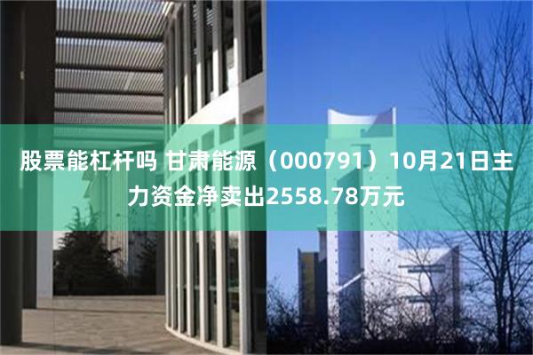 股票能杠杆吗 甘肃能源（000791）10月21日主力资金净卖出2558.78万元