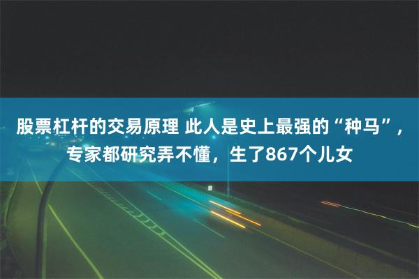 股票杠杆的交易原理 此人是史上最强的“种马”，专家都研究弄不懂，生了867个儿女